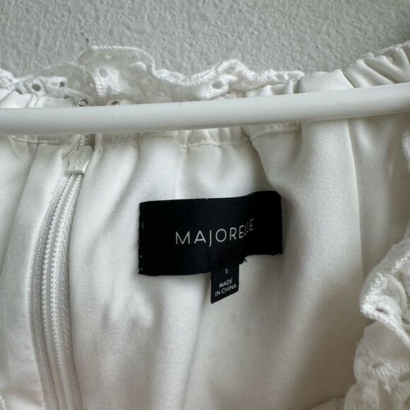 Revolve Majorelle Julianna White Eyelet Lace Off The Shoulder Blouse Size Small - Picture 4 of 8